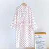 Dames Nachtkleding 2024 Japanse Kimono Lente/Zomer Badjas Nachtjapon Puur Katoen Dubbellaags Gaasgaren Geweven Dun Thuis