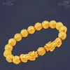 Strand Pixiu Gift Porta ricchezza Buona fortuna Colore oro Brave Troops Bracciale Donna Gioielli di moda Stile cinese