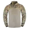 Calçados cotovelos espessos de combate camisa de combate exército militar multicam camiseta camiseta ao ar livre airsoft pintball caça roupas táticas