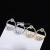 Hoop Letterörhängen designer diamantörhängen tappar med låda enkla guldcirkelörhängen för festdatum