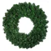 Fleurs décoratives ABSF 1 pièces guirlande de couronne de pin artificielle verte pour porte d'entrée fenêtre cheminée décoration de noël