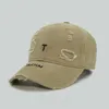 Перфорированная буква Т, вышитая круглая верхняя часть, новая весенняя корейская бейсбольная кепка, мужская и женская шляпа для отдыха с утиным языком