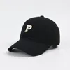 Ball Caps LDSLYJR 2024 Cotton Letter P Casquette Baseball Cap Adjustable Snapback Hats For Men And Women 32