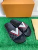 Designer Sandals Slippers Summer Men Women Shoes Shaped Multicolor Slides Molded footbed in black Tonal rubber sole featuring embossed logo at outer side 0625