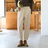 Женские брюки QPFJQD, женские повседневные длинные брюки с эластичным поясом, осень-зима 2024, женские свободные вельветовые брюки в стиле ретро