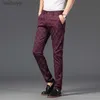 Ropa de calle de moda para hombres, pantalones delgados rectos de 7 colores, tendencia a cuadros negros 240308