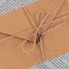 Enveloppe de page d'insertion d'emballage cadeau pour papier à lettres et fourniture de lettres stationnaires rétro marron