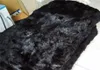 Coperte 100 Vera Morbida Pelliccia Calda Coperta Per Letto Soffice Plaid Vero Copridivano Decor Soggiorno Tappeto Nero 110x55 cmBlan7806346