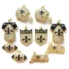 Charms 10st Cubic Zirconia Pave Fleur de Lis American Football Mix Charm utsökta hängspaket för kvinnor halsbandsarmband som gör otkzq