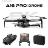 드론 A16 Pro Drone 4K Profesional G FPV 듀얼 HD 카메라 드론 브러시리스 모터 5G WiFi RC 쿼드 콥터 장난감 대 SG108 Pro KF102 Q240308
