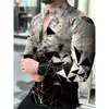 Haute qualité mode hommes chemises chemise boutonnée designer décontracté ciel étoilé imprimé à manches longues hauts vêtements pour hommes cardigan 240305