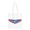 Shopping Bags Custom Top Gun Ghostrider Canvas Women Recycling Groceries Maverick Tote Shopper