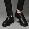 Casual Shoes Comfort Sneakers Male Spring Autumn Footwear Man Genuine Leather Black 2024 Oxfords