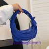 Luxur Designer Tote Bags Bottgs Vents's Jodie Online Store 2023 New Womens Bag Sydkorea Fashion Texture Striped Knot Multi Color Popula med riktig logotyp