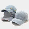 Top Caps Moda Unisex Yıkanmış Denim Beyzbol Kapağı Kadınlar Sıkıntılı Delik Hip Hop Erkekler Ayarlanabilir Açık Snapback Hat Gorras