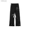 Heren joggingbroek dept letter vintage joggingbroek graffiti joggingbroek pantalon splash inkt jogger tech fleece 240308