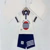 Nouvelle marque de vêtements polo d'été en coton de haute qualité pour enfants, ensemble de sport pour enfants, mode haut de gamme, taille 90cm-150cm a03