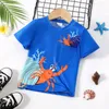 Flicka klänningar småbarn barn spädbarn baby unisex sommar t -shirt kjolar mjukt lapptäcke bomull kläder kläder dinosaurie skjorta