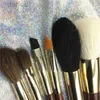 Makeup Brushes Classic Brown Makeup Brushes 7st/Set Portable Size Soft Natural Goat Horse Hair Make Up Brush Kit BB Makeup Tools 240308