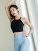 Al Racerback Yoga Tank Tops Gym Women Fiess Sleeveless Summer Sports Vest Breathable Cami Shirts Slim Ribbed Running Crop Built in Bra Top