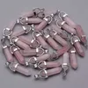 Mode pierre naturelle bonne qualité Quartz Rose pendentif colliers pour faire des bijoux charme Point pièces 24-50pcs lot entier 211268r