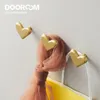 Dooroom Brass Heart Shaped Furniture Handles Wardrobe Dresser Cupboard Cabinet Drawer Shoe Box Knobs Clothes Hangers Wall Hooks 240301