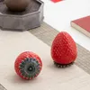 Bottiglie di stoccaggio Mini barattolo in ceramica a forma di fragola, caramelle, tè, cucina, contenitore per alimenti