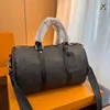 Keepall 35 Дизайнерская мужская дорожная сумка Высокое качество Monogr Кожаная сумка через плечо с тиснением Черная сумка с цветком Роскошная мужская сумка через плечо KEEPALL M22765 M46655