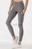 Pantaloni attivi Lu Align Pantaloni da yoga da donna Pantaloni sportivi Pantaloni sportivi da fitness Leggings nudi Tasche a vita media Yoga Ragazza Esercizio Glutei Wunder Train 240308