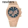 Hommes Audimput APS Factory Watch Swiss Mouvement Royal Oak 26331or OO D315CR.01 18K Rose Gold Blue Dial 41mm AutomaticTegt