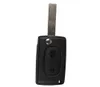 2 -knapp vikning Key Shell Remote Key FOB -fodral för Peugeot 207 307 307S 308 407 607 Däcktryck Alarm carstyling3911054