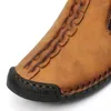 Vrijetijdsschoenen Heren Handgestikte Grote Platte Lederen Ademende Loafers Heren Zapatos