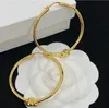 Fashion Designer 18K Gold Large Round Knot Hoop Earrings For Women Top Quality Luxury Jewelry Charm Gift