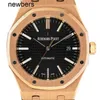 Luksusowy APS Factory Audemar Pigue Watch Swiss Ruch Abbey Royal Oak 15400OR 18K Rose Gold Box and Paper