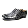 Buty swobodne wskazane palce gęste pięta mężczyźni Oxford Business skórzana chaussure homme sprzedaj oddychającą sapato masculino