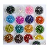 Verre 1600x/lot 2 mm 1.2 perles d'espacement de graines de verre tchèque fabrication de bijoux bricolage 16 couleurs livraison directe bijoux perles en vrac Dhvvq