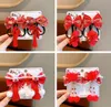 New Year's hair accessories antique children's tassel bow headdress girls' Hanfu hair clip Chinese style red wig hair card