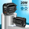 Chargeur USB C Charge rapide QC3.0 Type C PD 20W Charge rapide pour iPhone Samsung Galaxy S23 Ultra adaptateur mural