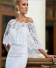 New Lace Appliques Elegant Wedding Jacket White Fashion Off Shoulder Bridal Wraps Women Shawls Accessories Wedding Bolero2969781