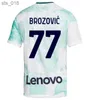 Jerseys de football 23 24 Lukaku Barella Vidal Lautaro Eriksen Inters Dzeko Correa Troisième S Uniformes Tops 2023 2024 Chemise de football Hommes / H240308