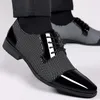 Sapatos casuais clássicos de couro envernizado para homens negócios rendas até escritório formal calçados masculinos zapatillas de hombre cestas