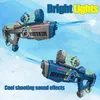 Gun Toys Summer Fullt Automatic Electric Water Gun With Light uppladdningsbar kontinuerlig skjutparty Game Kids Space Splash Toy Boy Giftl2403