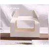 Gift Wrap Stobag 10st Swiss Roll Baking Cake Packaging Portable Western Christmas Cheese Box Mousse Long Gold Stam Baby Shower Part 2 DHFTO