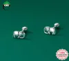 Stud elfoplatas real 925 sterling thia silver mode söt djur elefant pärlor skruvörhängen för kvinnor bröllop smycken da20744763660