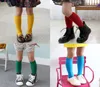 Meninas meninos criança adorável joelho meias altas primavera outono popular algodão cor sólida casual confortável inverno crianças longo sock8405117