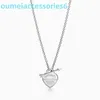 2024 Designer Luxury Brand Jewelry Necklaces S925 Silver Heart Arrow Rose Gold Pendant Popular for Men and Women