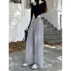 Damenhosen Winter Herbst Frauen Hohe elastische Taille Lose Breiter Saum Weiche Strickhose Für Mädchen