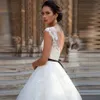 Vestido de Novia a-line فستان الزفاف وهم خط العنق casamento الدانتيل ثواب الزفاف مثير عاجزة السود الأسود اللباس الزفاف