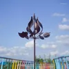 Decorazioni da giardino Hourpark Ornamento in ferro Girandola a vento cinetica da giardino in metallo per esterni di grandi dimensioni
