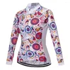 Vestes de course Femmes Maillot de cyclisme à manches longues 2024 Chemise de vélo VTT Vêtements de vélo Vêtements Ropa Ciclismo Femme Maillot Sportswear Top